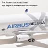 16.5 1:150 Scale Model Airplane A330-600 Beluga Transport Aircraft Model Jet Plane Collectibles Resin with Wheels Diecast for Collection Gift Ornament view 4