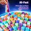 80 Pack Valentine Slime Party Favors Kit, Mini Galaxy Bulk Slime Stretchy Stress Relief for Kids 8-12, Soft Putty Toy, Girls and Boys Classroom Reward, Valentine's Day Birthday, Goodie Bag Stuffers view 4