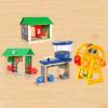 EHJRE Wooden Train Railway Track Accessories Scene Toys for Kids, Airport Terminal view 4