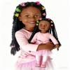African American Black Girl Dolls - 18 Inch Black Dolls with Curly Afro Hair, Black Brown Doll with Ballerina Dress as for Girls(Ballet with Braids view 2