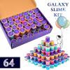 64 Pack Mini Galaxy Slime Kit Party Favors, Stretchy, Stress Relief, and Safe for Girls and Boys Classroom Reward, Valentine's Day Party Supplies,End of Year Student Gifts,Halloween Galaxy Slime Bulk view 3