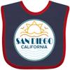 inktastic San Diego California Baby Bib Navy and Red 43901 view 1