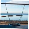 Abaodam 1set Heavy Duty Stainless Steel Swing Hanger Kit Snap Hooks for Hammocks and Swings Resistant Flexible Design for Use view 2