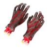 Abaodam Halloween Hand Props Realistic Dead Hand for Scary Prank Photography Party Black Pair view 1