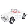 1959 Chevy Corvette C1 Convertible White with Red Interior Timeless Legends Series 1/24 Diecast Model Car by Motormax 73216W view 1