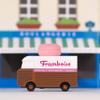 CANDYCAR Wooden Food Truck Collection - Framboise Macaron Van, Premium Handcrafted Beech Wood Toy Car view 3