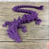 MunnyGrubbers - XL 26" Crystal Dragon Fidget Toy - Heavy Duty - 3D Printed Flexible Articulating Dragon Plastic Collectible Figurine - Surprise Egg Compatible - (Shiny Purple Dragon) view 1