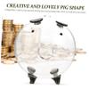 Abaodam Glass Piggy Bank for Boys and Girls Pig-Shape Coin Bank Money Holder Pot Adorable Decorative Jar view 3