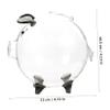 Abaodam Glass Piggy Bank for Boys and Girls Pig-Shape Coin Bank Money Holder Pot Adorable Decorative Jar view 4