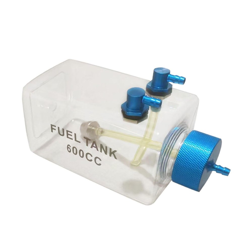 Aosekaa RC Fuel Tank, Transparent Fuel Tank, Oil Bottle for Plane Gas Airplane, Model Aircraft Spare Parts, 600CC