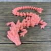 MunnyGrubbers - XL 26" Crystal Dragon Fidget Toy - Heavy Duty - 3D Printed Flexible Articulating Dragon Plastic Collectible Figurine - Surprise Egg Compatible - (Shiny Pink Dragon) view 1