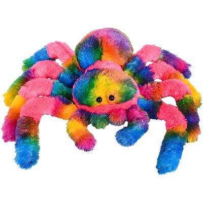 8" Rainbow Splatter Spider