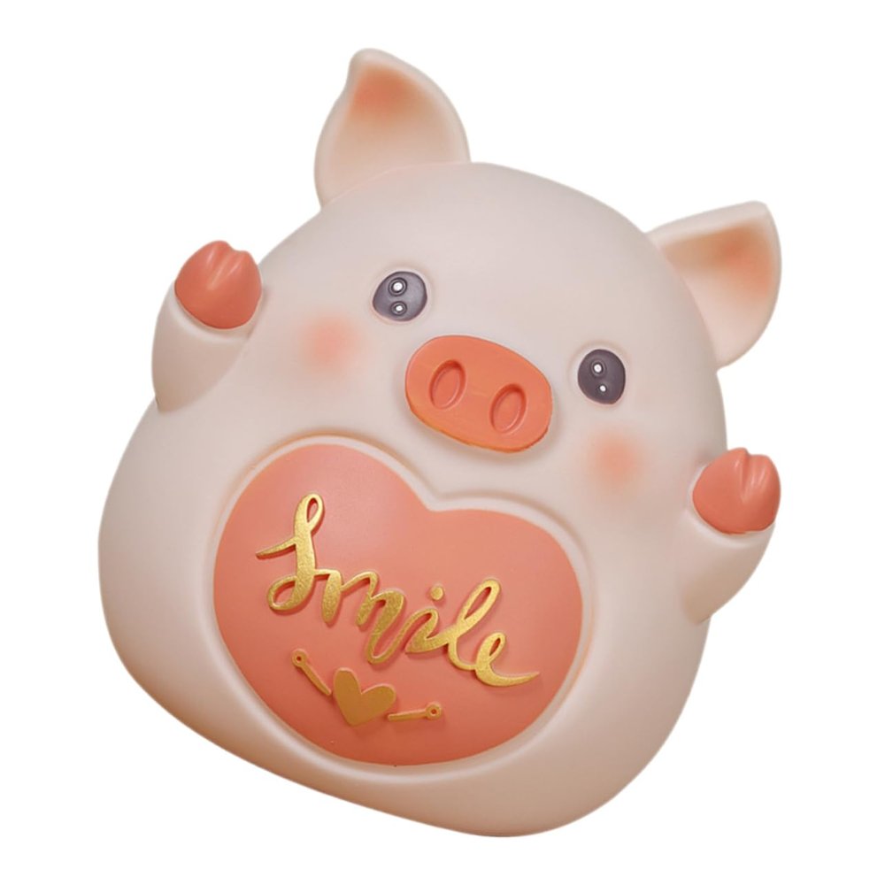 Abaodam Boys and Girls Piggy Bank Adorable Pig Shape Storage Box for Home Decor Encourages Saving Habits for Boy Girl Suitable for Bedroom Study Living Room