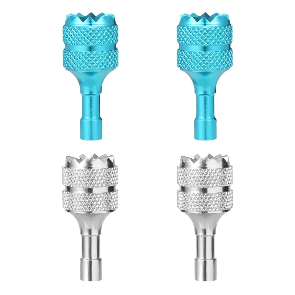 4pcs Drone Controller Sticks, Aluminum Drone Control Joystick Detachable Thumb Rocker Replacement Compatible with DJI Mini 3 Pro DJI RC Smart Controller Accessories (Silver, Lake Blue)