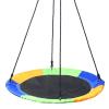 40 Inch Saucer Tree Swing Set, 660 Lb Weight Capacity Outdoor Flying Swing with Adjustable Ropes for Playground and Backyard view 1