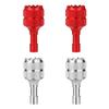 4pcs Drone Controller Sticks, Aluminum Drone Control Joystick Detachable Thumb Rocker Replacement Compatible with DJI Mini 3 Pro DJI RC Smart Controller Accessories (Silver, Red) view 1