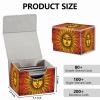 Strong Magnet Card Case Deck Box Mtg Card Box Playing Card Box Magic Deck Box Tcg Up to 200 Cards Creative Pattern Trading Card Storage Box for Collectible Card Games, Sun Face Red Tarot view 2