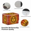 Strong Magnet Card Case Deck Box Mtg Card Box Playing Card Box Magic Deck Box Tcg Up to 200 Cards Creative Pattern Trading Card Storage Box for Collectible Card Games, Sun Face Red Tarot view 3