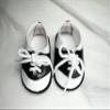 18" American Doll Shoes-Oxford Saddle Shoe in Black & White or Navy & White (Black & White) view 2