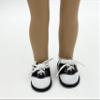 18" American Doll Shoes-Oxford Saddle Shoe in Black & White or Navy & White (Black & White) view 3