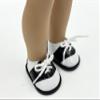 18" American Doll Shoes-Oxford Saddle Shoe in Black & White or Navy & White (Black & White) view 4