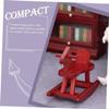 Vaguelly Mini Toy Red Miniature Decor for Boy Girl for Dollhouse Scenes and Photography Props Safe and Charming Educational view 2