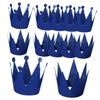 Ciieeo 12pcs Glitter Birthday Crown Hats Double-sided Birthday Party Props for Boys and Girls Headwear Princess Prince Crowns for Celebrations and view 1