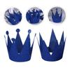 Ciieeo 12pcs Glitter Birthday Crown Hats Double-sided Birthday Party Props for Boys and Girls Headwear Princess Prince Crowns for Celebrations and view 2