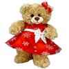 Plush Gear Red Snowflake Dress with Hair Bow for 14 - 18 Inch Stuffed Animals Holiday Outfit for Plush Toys, Teddy Bears, and Dolls Festive Christmas Dress-Up Clothes, Winter Apparel Plushie for Kids view 2