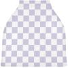 Lavender Lilac Chess Board Baby Car Seat Covers White Checkered Plaid Carseat Canopy Soft Infant Stroller Cover Nursing Breastfeeding Covers for Girls Boys Newborn Fit Summer Spring Autumn view 1