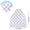 Lavender Lilac Chess Board Baby Car Seat Covers White Checkered Plaid Carseat Canopy Soft Infant Stroller Cover Nursing Breastfeeding Covers for Girls Boys Newborn Fit Summer Spring Autumn view 3