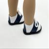 18" American Doll Shoes-Oxford Saddle Shoe in Black & White or Navy & White (Navy & White) view 3