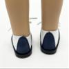 18" American Doll Shoes-Oxford Saddle Shoe in Black & White or Navy & White (Navy & White) view 4