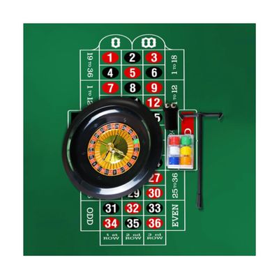 GeRRiT Roulette Sets 18in Black Deluxe Roulette Wheel Set Precision Bearings with Single Zero Layout Roulette Roulette Games for Game Night Party Games