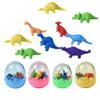 HILAZA Dinosaur Erasers with 12 Pieces Dinosaur Eggs for Kids, Mini Cute Dino Erasers Bulk for School Classroom Rewards Easter Gifts Easter Basket Stuffers Fillers view 1