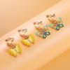 A chic set of 20 pairs clip on earrings for girls without Pierced Ears,Vibrant Themes Like Flowers, Unicorns, Ladybugs, Butterflies, Sheep view 4