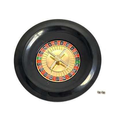 GeRRiT Roulette Sets 10 Inches Plastic Russian Roulette Macau Roulette 37 Number Single 0 Turntable Gaming Props Perfect for Family Game Night Party Games, Plastic/Black