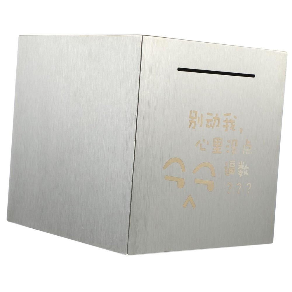 Abaodam Stainless Steel Counting Piggy Bank for Adults Digital Savings Bank Coin Storage Jar