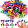 100PCS Eye Finger Puppets,Wiggly Eyeball Finger Puppet Eye On Rings,Eyes Monster Finger Googly Eye Rings for Kids Party Favors,Classroom Rewards,Christmas,Birthday Gift,6 Colors view 1