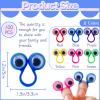 100PCS Eye Finger Puppets,Wiggly Eyeball Finger Puppet Eye On Rings,Eyes Monster Finger Googly Eye Rings for Kids Party Favors,Classroom Rewards,Christmas,Birthday Gift,6 Colors view 2