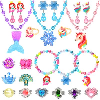 Little Girl Jewelry Rings Toys in Box, Adjustable Rings for Kids, 24 PCS Cute Costume Jewelry Princess Party Favors Birthday Easter Christmas Valentines Gifts for 3 4 5 6 7 8 9 Year Old Girls
