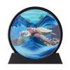 rysnwsu Moving Sand Art Picture w/Mirror, 3D Dynamic Sand Art Liquid Motion Sandscapes, Large Desktop Art, Home & Office Relaxing Desktop Decor (Blue-Turtle, 7'') view 1