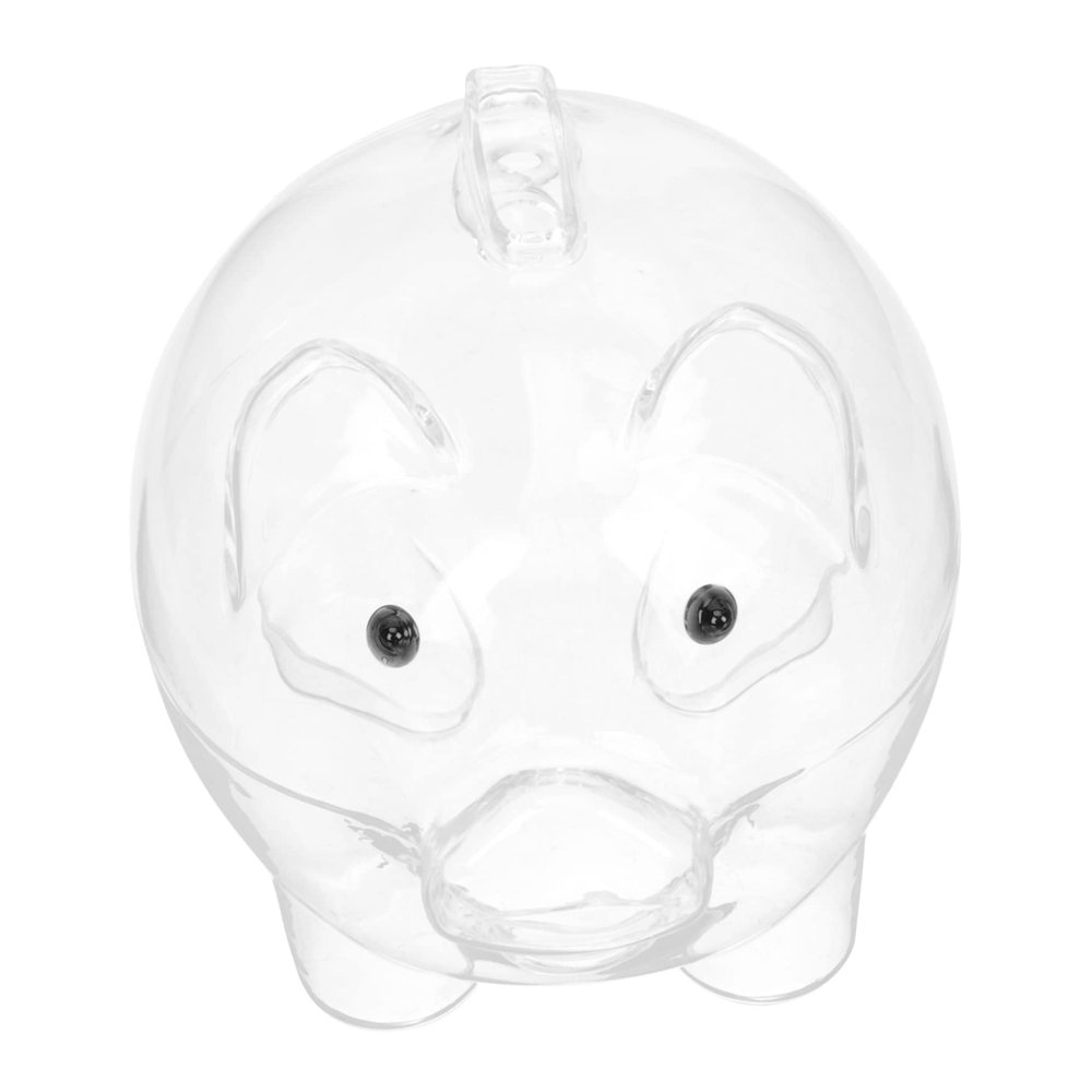 Abaodam Decorative Money Box Glass Piggy Bank Coin Storage Box for Home Pig Piggy Bank