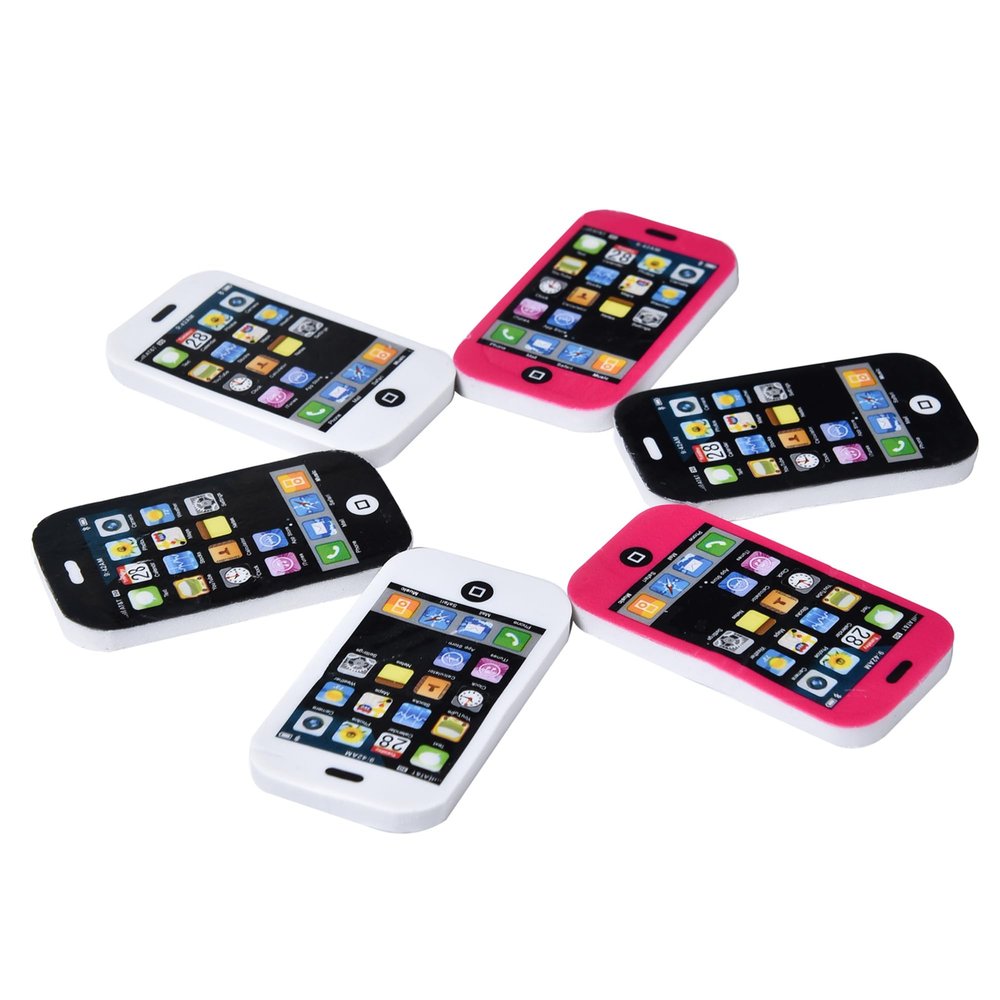 HILAZA 20 Mini Cool Phone Erasers for Kids, Fun Smart Phone Erasers for School, Classroom Supplies, Party Favors and Home Prizes