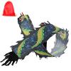 YANBI Dragon Poi Dragon Dance Ribbon Streamer with Travel Bag, Washable Chinese Flinging Ribbon for Square Exercise, Gymnastics/Fitness Dragon Poi (Color : Black, Size : 6 m (20 ft)) view 1