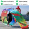 YANBI Dragon Poi Dragon Dance Ribbon Streamer with Travel Bag, Washable Chinese Flinging Ribbon for Square Exercise, Gymnastics/Fitness Dragon Poi (Color : Black, Size : 6 m (20 ft)) view 2