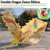 YANBI Dragon Poi Dragon Dance Ribbon Streamer with Travel Bag, Washable Chinese Flinging Ribbon for Square Exercise, Gymnastics/Fitness Dragon Poi (Color : Black, Size : 6 m (20 ft)) view 3