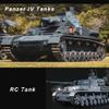 Ssccgym TK7.0 Remote Control Tank Germany GE Panzer IV RC Tanks Battle War Military Vehicle Simulation Smoke Emission Sound Effect Collection 1/16 Scale (Grey Upgrade RC Tank) view 2