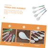 Hohopeti Set Utensils Sturdy Bamboo Fiber 4 Pieces Bright Colors Safe for Boys and Girls view 2