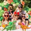 Dinosaur Balloons Arch Garland Kit Green Orange Dino Foil Balloons Birthday for Jungle Safari Themed Party Baby Shower Decorations Supplies For Kids view 3